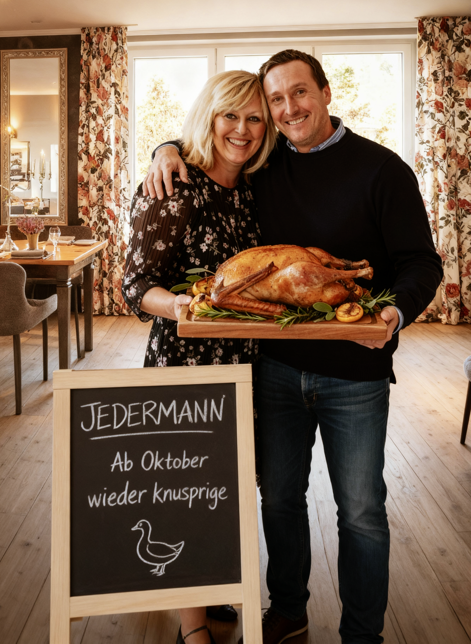 Knusprige Gans im Restaurant & bar JEDERMANN Moers
