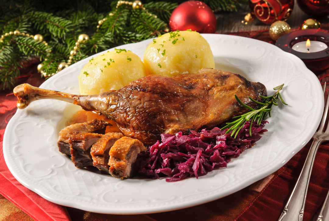 Weihnachtliche Tischdekoration Restaurant Jedermann Moers 2025