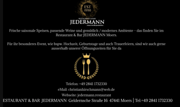 JEDERMANN Geschenkgutschein