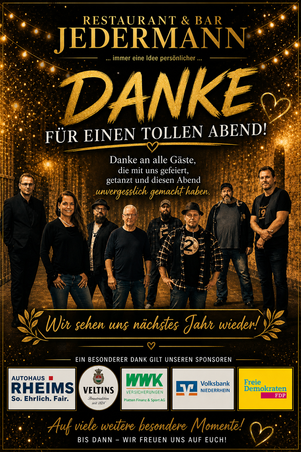 Tanz in den Mai 2027 - Restaurant & Bar Jedermann Moers