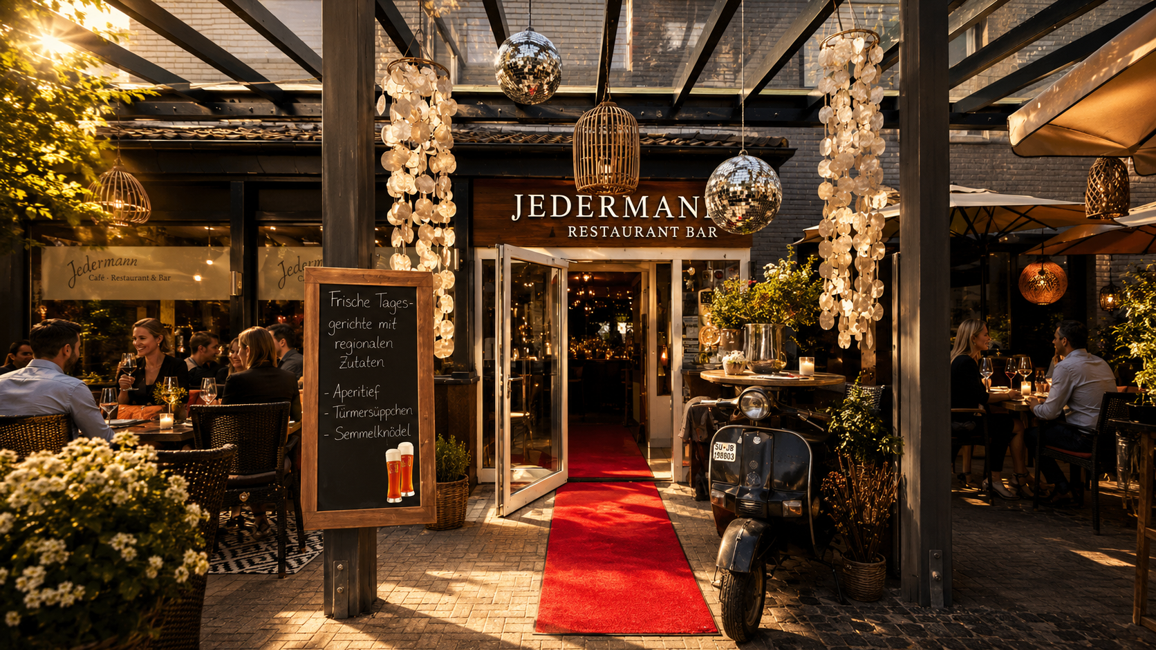 Restaurant & Bar JEDERMANN Moers — gemütliche Atmosphäre, persönlicher Service, Niederrheinküche